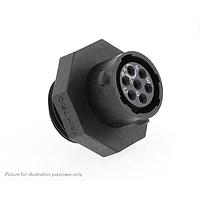 Eaton Souriau-Sunbank UTS710E7SM16 Receptacles Plastic threaded receptacle, without backshell, with 7 female solder contacts, IP68/69K in unmated conditions