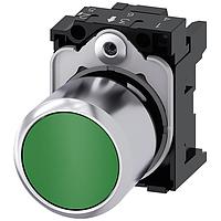 SIEMENS 3SU12500EB400AA0 Compact PUSHBUTTON, MOM, GRN, FLUSH, COMPACT