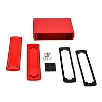 Bud Industries EXN-23359-RDP PCB Enclosure Extruded Aluminum Enclosure Red with Plastic Cover (1.6 X 5.8 X 3.5 In)