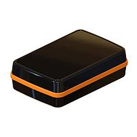 Serpac CX68DBKANO Hand Held CX-68 Series Waterproof Pocket Enclosure with Neon Orange Seal. Three-Piece Design, Polycarbonate Plastic, Integrated Waterproof Seal, IP 65, 66, 67; NEMA 4X, 12, 13 Ratings