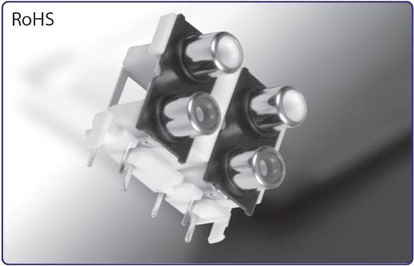 Audio and video connector components for cable and panel connection applications