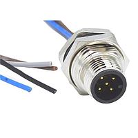NorComp MPM12A05I12CR01 Sensor Cables / Actuator Cables M12 5P ML BRSS/NKL REAR M16 12 PIGTAIL