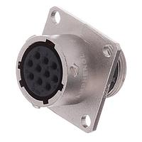 Amphenol SINE Systems RT0W01210SNH03 Connectors Receptacle, Square Flange, 10 Position, Female, Shell Size 12, with Silicone Seal