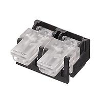 AMP Connectors - TE Connectivity 1339376-1 Receptacle 2 Pair Single Clear Pivot Conn