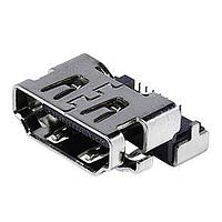 Same Sky (formerly CUI Devices) HD11-19-MSMT-TR Receptacle Connectors HDMI 2.0, Receptacle Connector, 19 Positions, Horizontal, Mid-Surface Mount