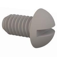 Essentra Components 010640R025 Round Slotted Round Slotted Screw, #6-40 Thread, 1/4 Lg