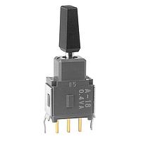 NKK Switches A18KB1-AA Process Sealed Subminiature Toggles (ON)OFF(ON) .370 BLK STRT BRKT PC .4VA