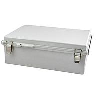 Bud Industries PTQ-11064 Hinged Cover PC+10% Fiberglass Box with Stainless Steel Latch (15 X 11 X 5.1 In)