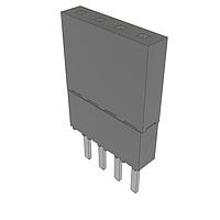 Samtec ESW-104-23-L-S Stackthrough .100" Elevated Socket Strip