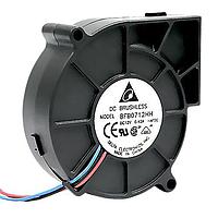Delta Electronics, Inc. BFB0712L-A Blowers DC Blower, 75.7x75.7x25mm, 12VDC, Ball Bearing, Lead Wires, Locked Rotor Sensor