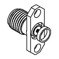 Radiall R125465011 Panel Receptacles SMA / 2 HOLE FLANGE JACK RECEPTACLE WITH EMI GASKET FOR PIN 0.5MM
