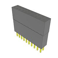 Samtec ESQ-110-44-G-D Sockets Elevated Socket Strip, 0.100" Pitch
