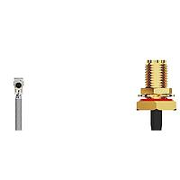 GCT (Global Connector Technology) CAB531RF-0300-A-1 RF Cable Assemblies 8GHz I-Pex MHF 42SMA STRJck R BH Mt 1.37mm cable 300mm IP67/IP68