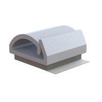 Essentra Components KKDL-4-RT D-Style Clip,Locking,Adh Mnt,Grey,1/8 in Hold