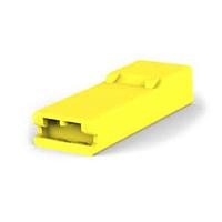 AMP Connectors - TE Connectivity 1-735075-4 Housing 250 FASTON INS POST.,REC.,1 POS,YELLOW