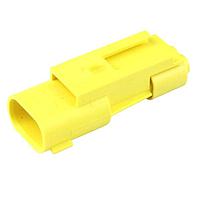 Molex 207778-1403 Plug Assembly Squba 3.6 Sealed Plug Assembly, 3.60mm Pitch, 3 Circuits, Single Row, Glow-Wire Capable, with Clipslot, Key D, Yellow, UL1007/UL1061 Compatible