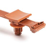 HellermannTyton 156-02435 Cable Tie Mounts 2-Piece Cable Tie/Fir Tree Mount, 8mm Hole and M10 Threaded Hole, PA46, Brown, 1200/ctn