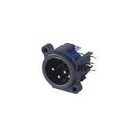 NEUTRIK NC3MAHR Receptacles 3P MALE HRZ BLK