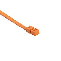 HellermannTyton 117-00028 Cable Ties Double-Head Cable Tie, 15.7" Long, 120lb Tensile Strength, PA66HIRHS, Orange, 1000/pkg