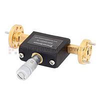 Fairview SMW15AT001-30  WR-15 Waveguide Continuously Variable Attenuator With Dial 0 to 30 dB Operating from 50 GHz to 75 GHz, UG-385/U Round Cover Flange