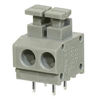 Same Sky (formerly CUI Devices) TBL001-500-02GY-2GY Fixed Terminal Blocks Terminal block, screwless, 5.00, horizontal, 2 poles, cool gray