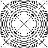 ebm-papst LZ23 Guard Metal Finger Guard for 92mm Size Fans, 6-Ring