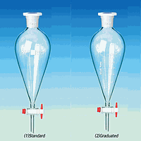 SciLab SL.Fun2615 Funnel, Graduated Separatory, with PTFE-plug, 1000/50ml, H400mm, 29/32 PP Stopper