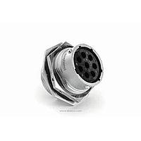 Amphenol SINE Systems RT07188SNH03 Connectors Receptacle, Jam Nut, 8 Position, Female, Shell Size 18, with Silicone Seal