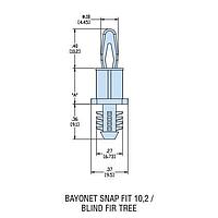 Heyco 10590F PCB Support HBS5-07 V-0 NATURAL