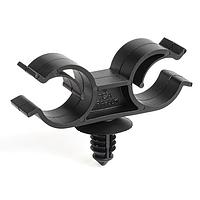 HellermannTyton 151-01310 Dual FT6 Docking Clip Dual FT6 Docking Clip, 12-15mm with 6.5mm Fir Tree, PA66HIRHSUV, Black, 2000/pkg