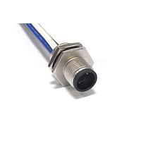 Amphenol LTW M12T-04PMMS-SH8B30 Sensor Cables / Actuator Cables M12 Circular Metric Connector, T Code, Metal, 12A, 04 pins, Male Connector, Male Contact, Hexagonal, Screw Thread, Solder, Receptacle With Cable/Wire, Length 300mm, IP68 / IP69K