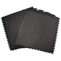 Desco ST100 Floor Tile SELECTILE CONDUCTIVE FLOOR TILE, COIN, BLACK, BOX/10