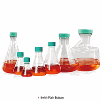 Biofil J1.TAB012.000 Erlenmeyer Flask, with Baffled Bottom, PC, 1000ml, PE Vented Cap, Sterile