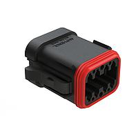 Amphenol SINE Systems AT06-08SA-ECBLK Connectors 8 Pin Plug Key Pos A w/ End Cap BLK