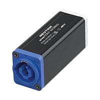 NEUTRIK NAC3MMXX Power Connectors Coupler - powerCON blue / grey - NAC3FXXA-W to NAC3FXXB-W