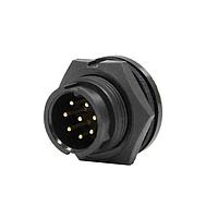 Switchcraft W7281-8PG-3ES Standard Circular Connector Mini-Con-X Panel, 8-pin 20, Male, PC Tail (0.187 in), Bulk