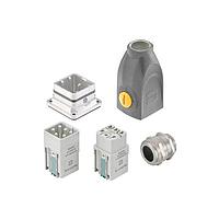 HARTING 10220030003 Heavy Duty Power Connectors Han-Yellock 10 Kit 5+GND - straight housing, top entry hood, M20 cable gland for 6-12mm  (16amps per pin, quicklock)