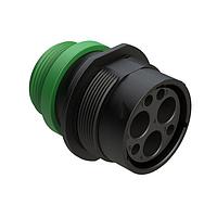 Amphenol SINE Systems AHDP04-24-07PN-STACL22 Connectors 7 Position Receptacle, Pin, Shell Size 24,  Normal Diameter Seal (Green),  CL22, Small Thread Adapter