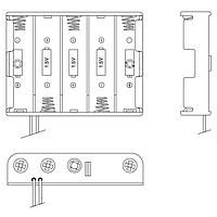 Eagle Plastic Devices 12BH351A-GR Battery Connectors 5 "AA" W/6" WIRE LDS
