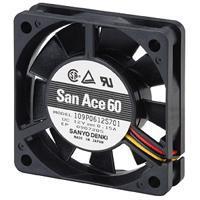 Sanyo Denki 109P0624W602 Axial DC Axial Fan, 60x60x20mm, 24VDC