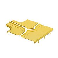 Panduit FRTSC12W4YL Wire Ducting & Raceways Split Cover, Horizontal Tee with 12" x 4