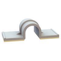 Essentra Components 22DPC38062 U-Clamp U Clip, Adhesive, .375 Hold Dia