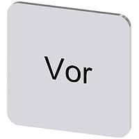 SIEMENS 3SU19000AF810AF0 Labeling Plate, Vor INSCR. LABEL, SILVER 22 X 22MM, VOR