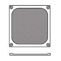 Orion Fans WMG92C Filter and Guard Assembly Wire Mesh Fan Guard for 92mm Fan, Chrome Filter