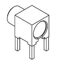 Radiall R113665000 PCB Receptacles MCX / RIGHT ANGLE JACK RECEPTACLE FOR PCB SOLDER LEGS