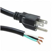 Io Audio Technologies 28130-910-01 AC Power Cords Power Cord, 3 Conductor, Unshielded, 18AWG, SJT, 9' 10", 5-15P, 10Aa.125VAC