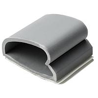 HellermannTyton 151-00667 Cable Clamp WAC Adhesive Cable Clamp, 0.75" Max. Bundle Dia, PVC, Gray, 500/pkg