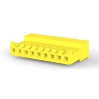 AMP Connectors - TE Connectivity 3-643818-9 Receptacle Housing 9P CONN ASSY 20 AWG YEL