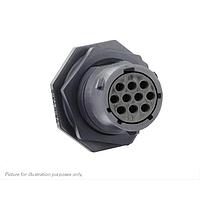 Eaton Souriau-Sunbank UTSX71210SY Receptacles Jam nut receptacle, without backshell, for 10 female contacts, IP68/69K, keying Y