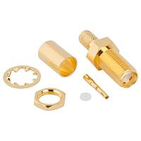 Amphenol RF 132454 Connectors SMA Str Crimp Jack LMR-195 50 Ohm BlkHd